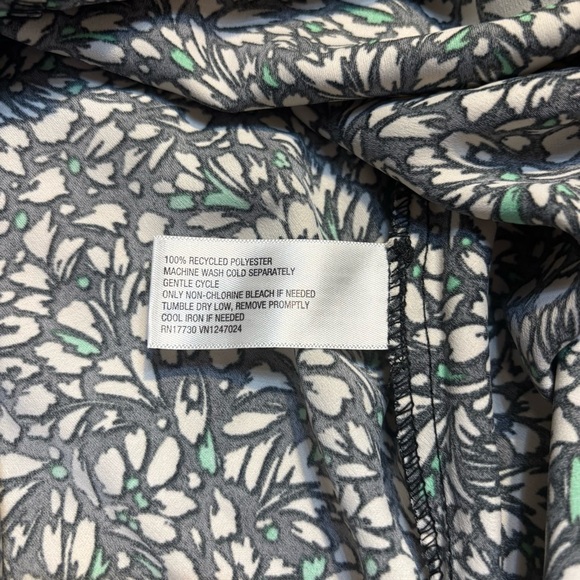 NWT A New Day Black White Floral Dress Asymmetrical Hem Short Sleeve Flowy - Picture 13 of 15